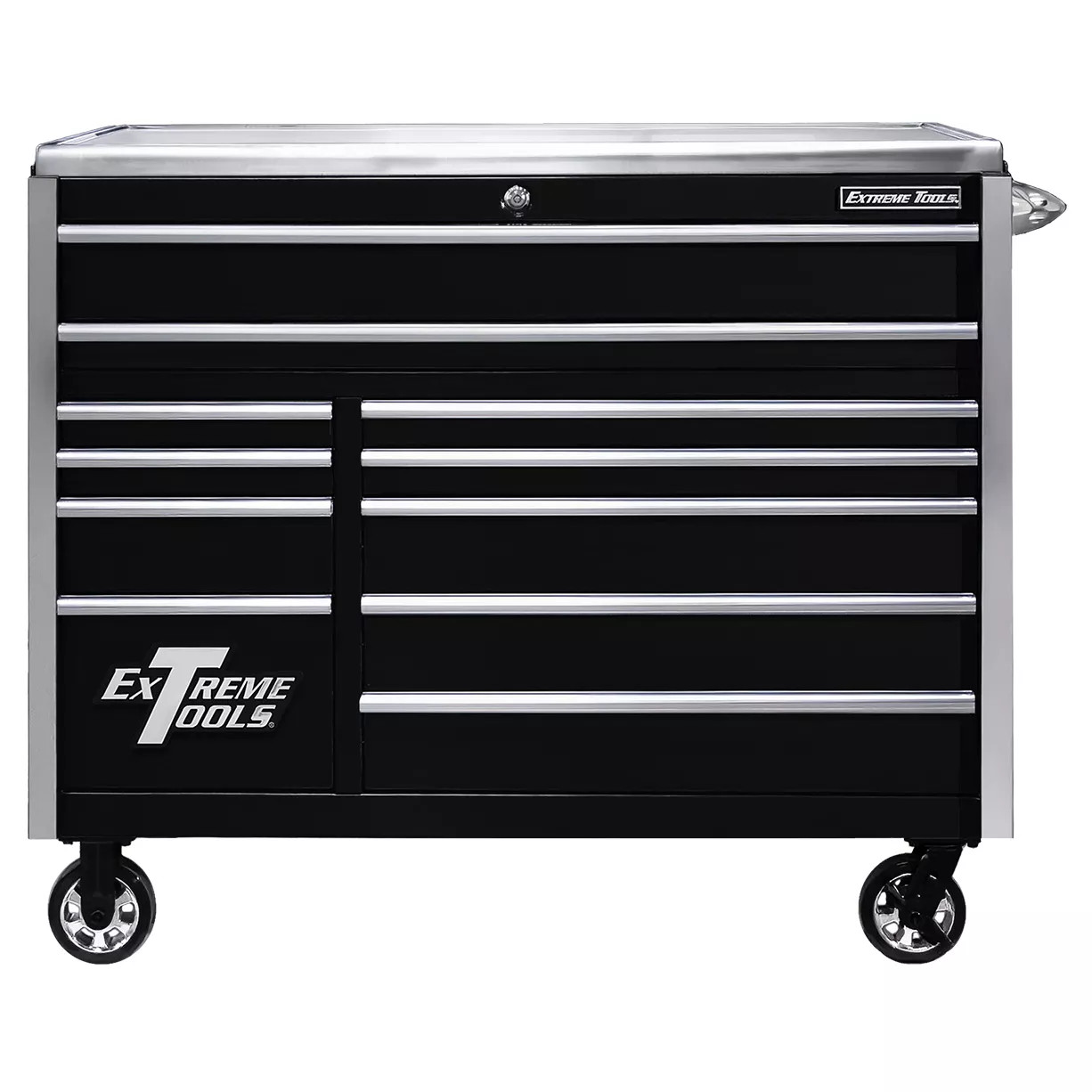 Does the roller cabinet include any security features?