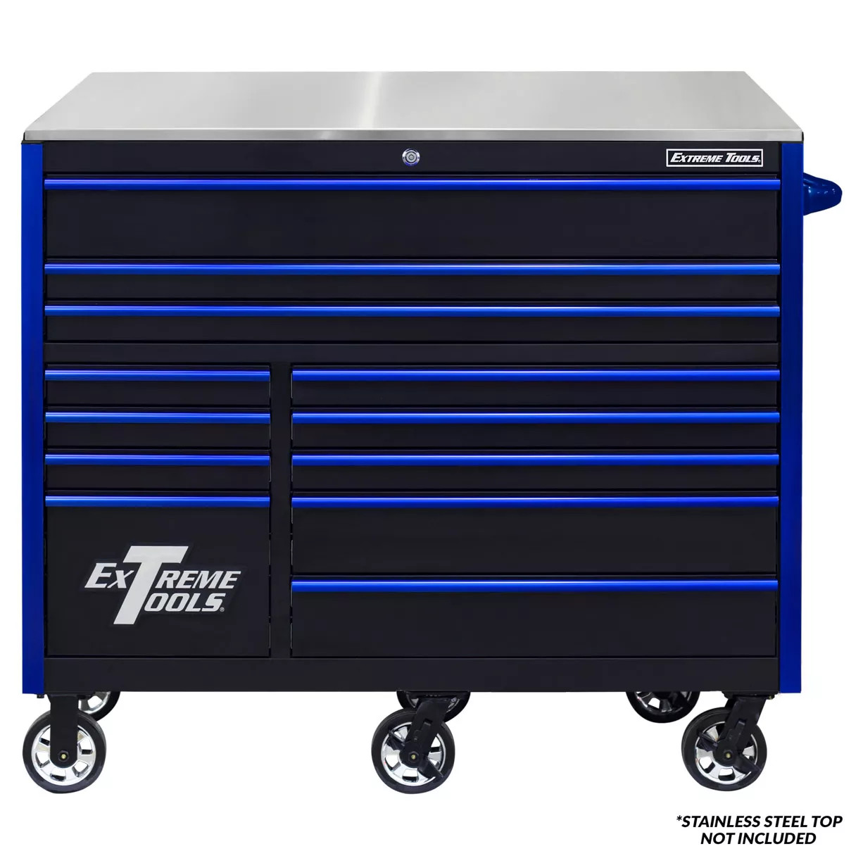 What are the dimensions of the largest drawer inside the cabinet?
