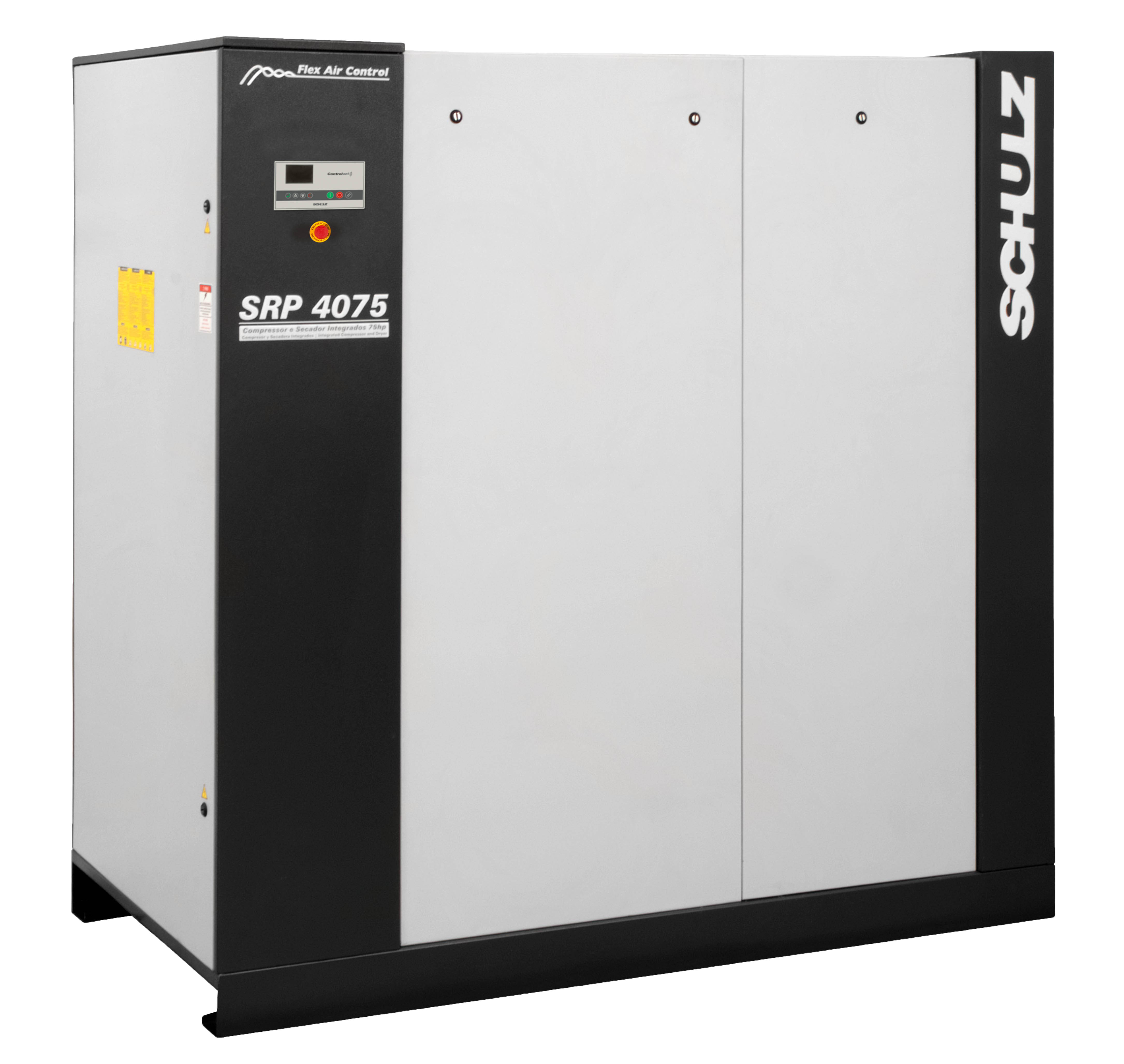 What type of drive does the air compressor have?