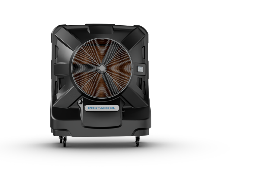 What is the noise level of the evaporative cooler?