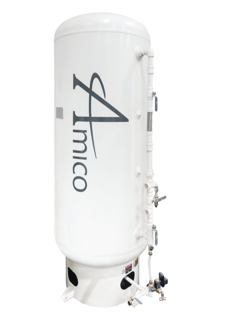 What is the purpose of the automatic tank drain included with the air receiver?
