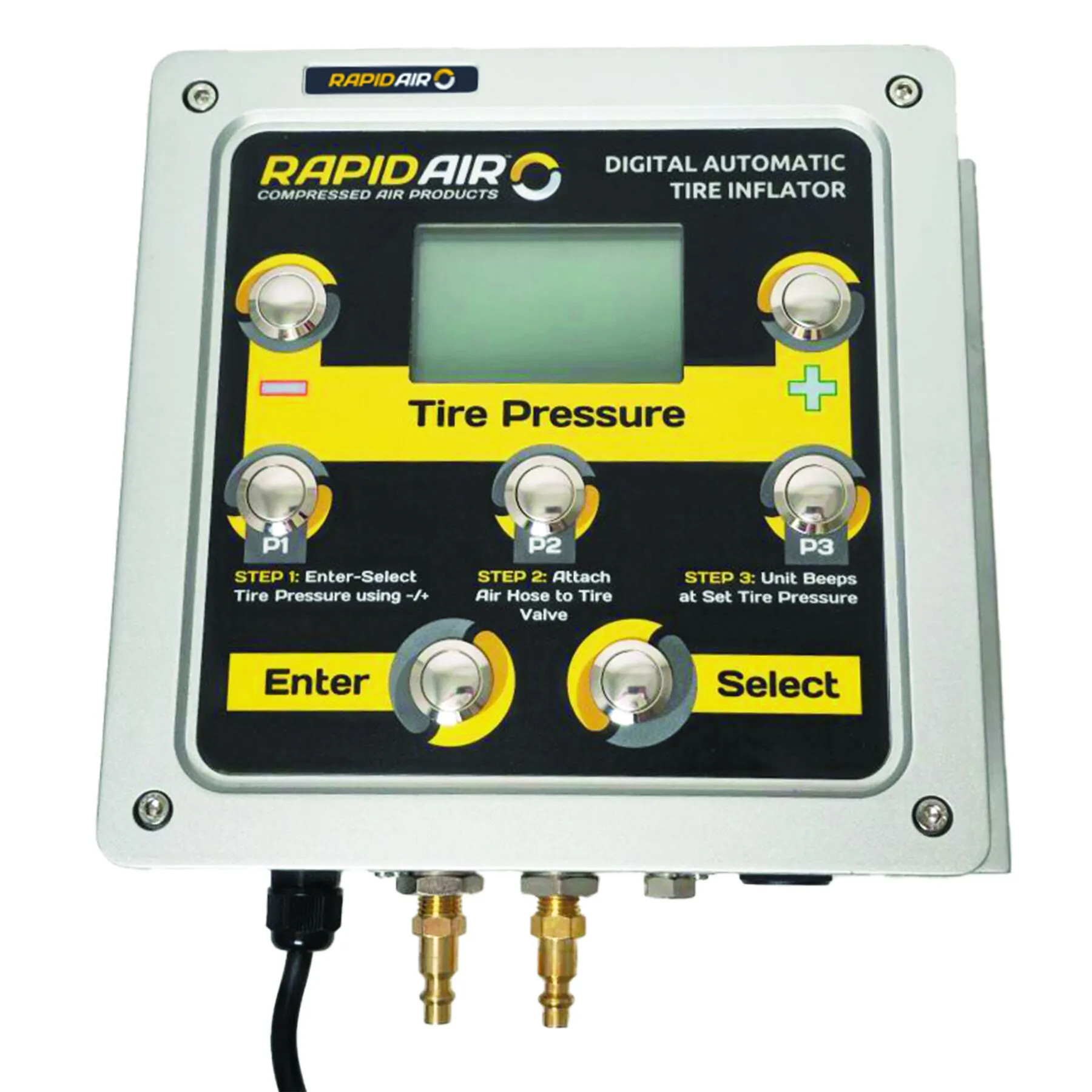 What is the working temperature range of the tire inflator?