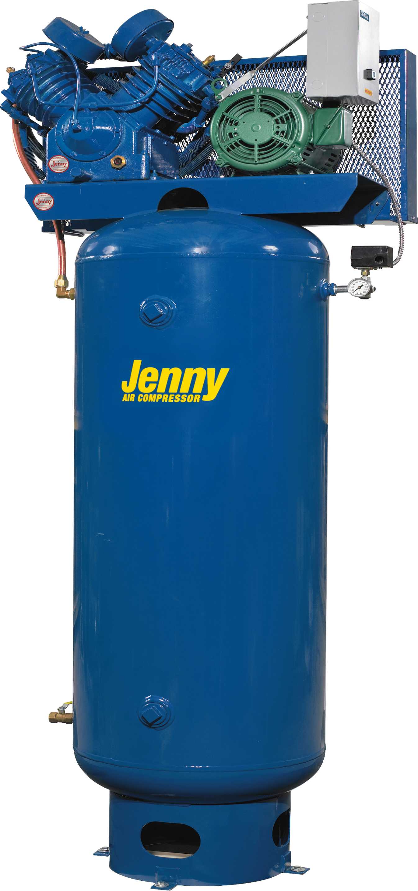 Jenny U10B-120V-208/3-TD 10 HP 208 Volt Three Phase Two Stage 120 Gallon Vertical Air Compressor with Auto Drain Questions & Answers