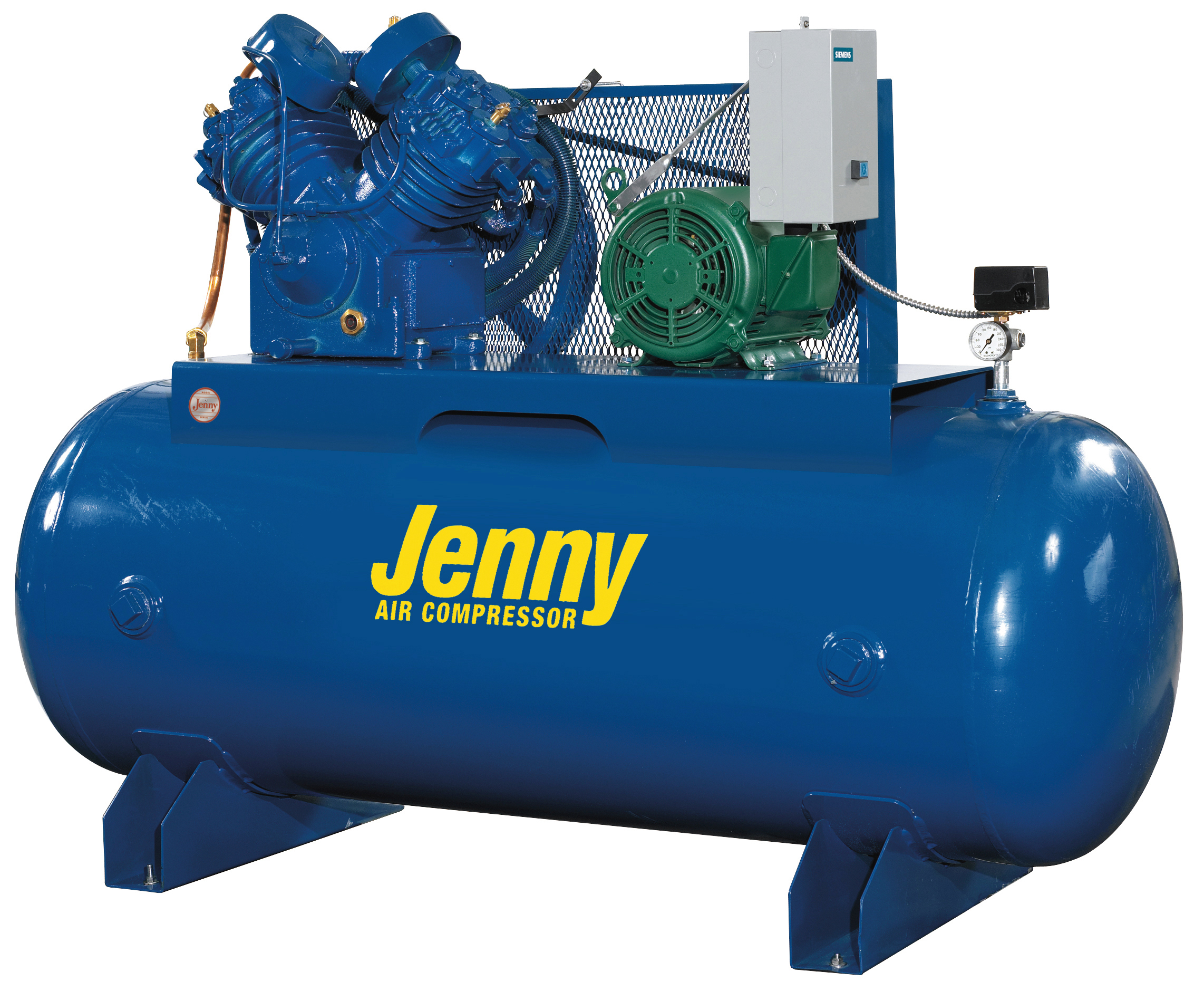 Jenny U10B-120-208/3-TD 10 HP 230 Volt Three Phase Two Stage 120 Gallon Horizontal Air Compressor with Auto Drain Questions & Answers