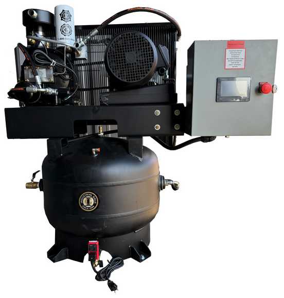 What is the CFM rating at 150 psi for the compressor?