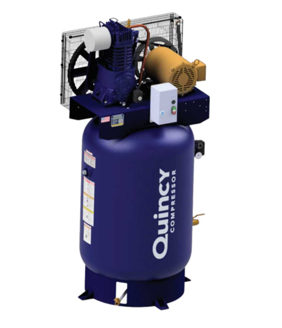 Quincy 410S1D12VCBM 10 HP 230 Volt Single Phase Two Stage 120 Gallon Vertical Air Compressor - Max Questions & Answers