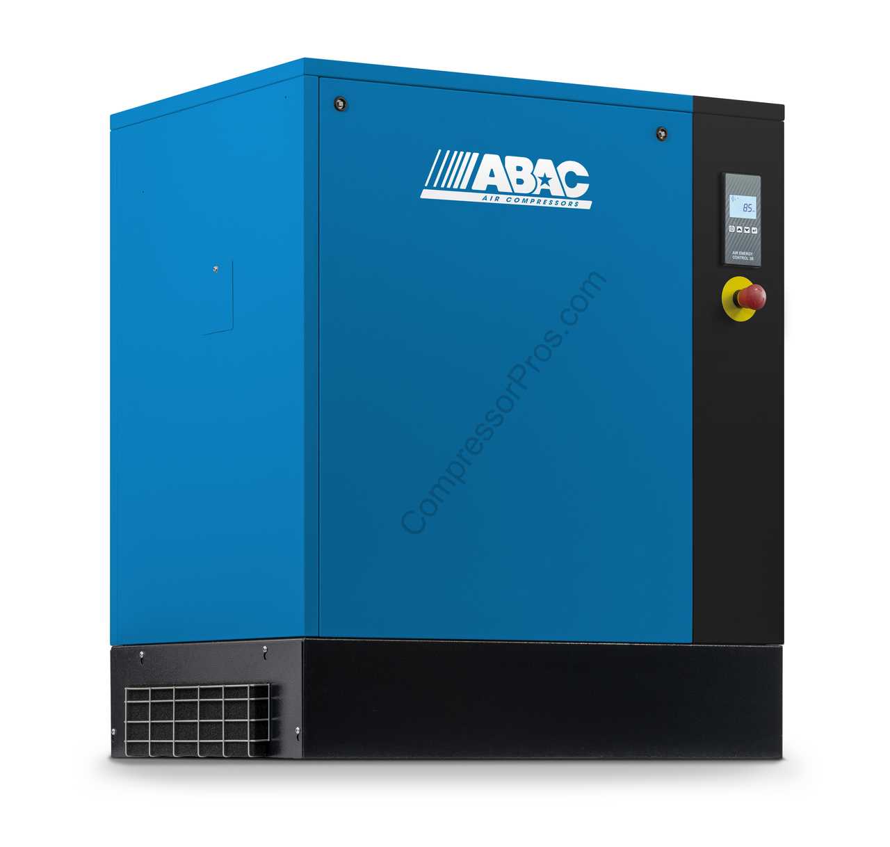 What feature does the air compressor have to reduce noise?