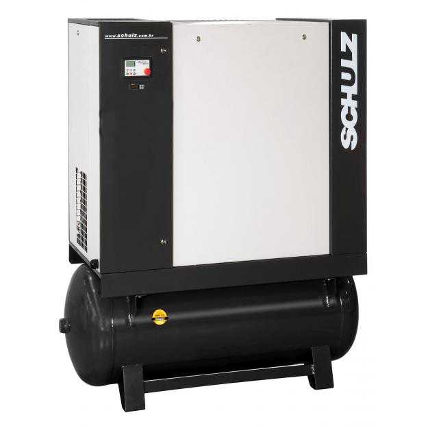 What kind of command panel does the air compressor have?