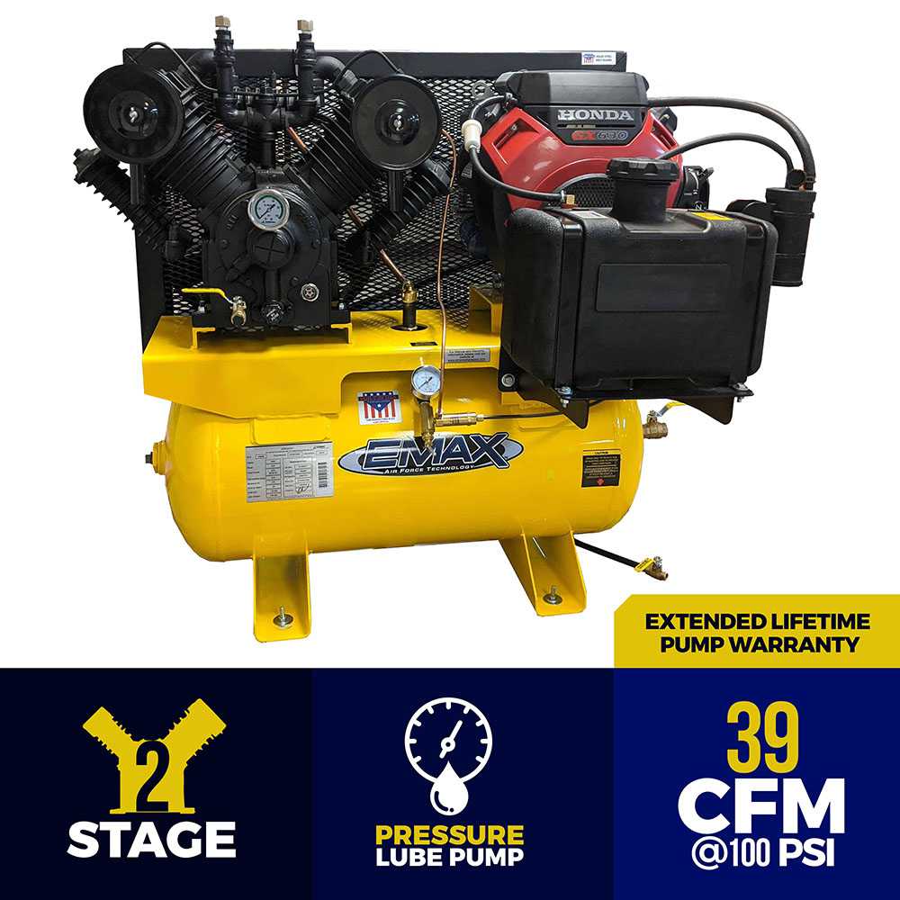 How many CFM does the air compressor produce?