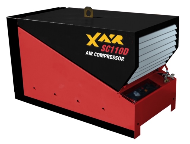 Can you provide the height of the ConX X Air SC110D diesel compressor?