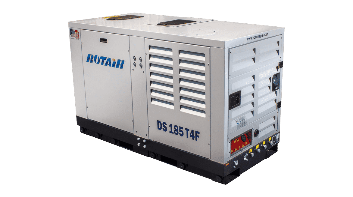 Elgi DS185T4F 185 CFM Portable Rotary Screw Air Compressor - Utility Mount Questions & Answers