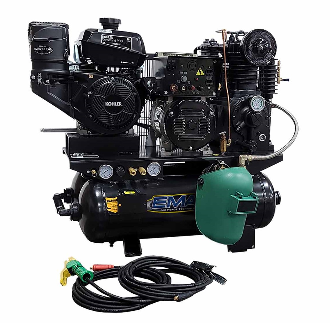 What type of air compressor pump does the unit use?