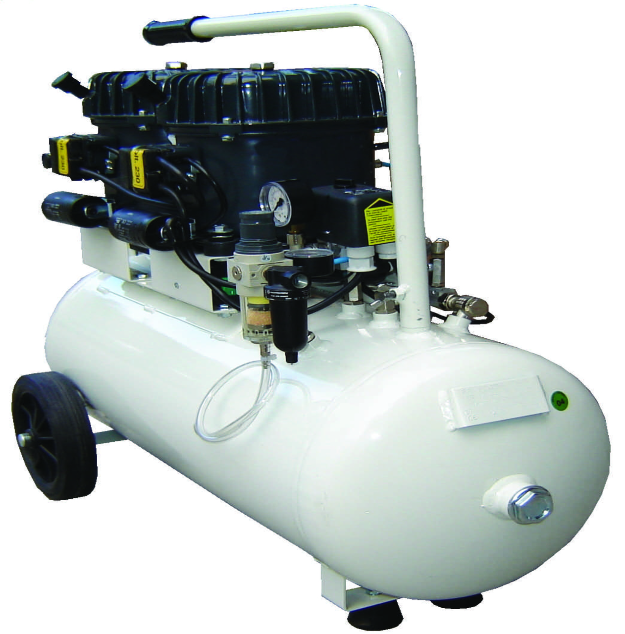 What is the capacity of the compressor's tank?