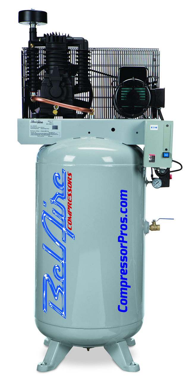 What is the capacity of the air compressor's tank?