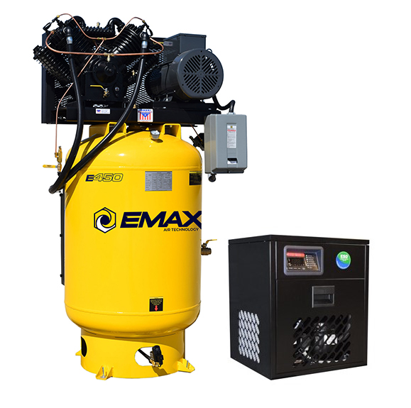 EMAX Silent Air ESP10V080V1PK 10 HP 1 Phase Air Compressor w/ Silencer & Dryer Questions & Answers