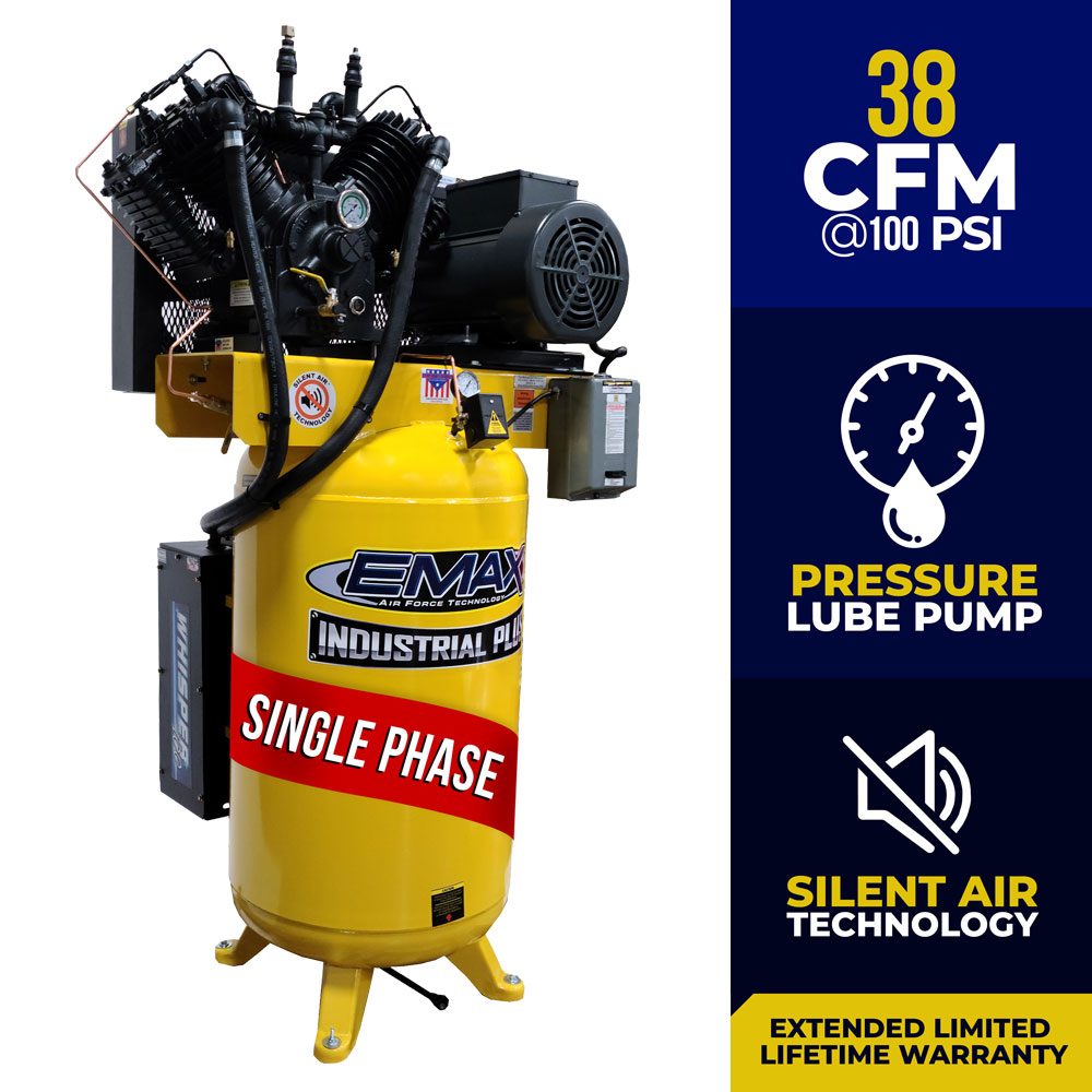 What is the CFM rating at 100 psi for the air compressor?