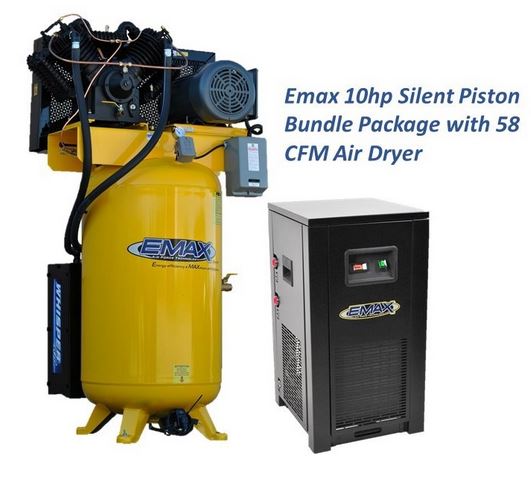 EMAX ESP10V080V3PK 10 HP Three Phase Air Compressor with Silencer and Dryer Questions & Answers