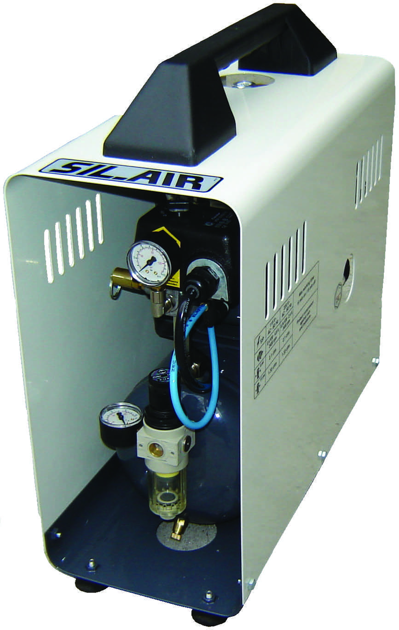 Sil-Air 50-9-D 1/2 HP 2.25 Gallon Suitcase Design Silent Air Compressor by Silentaire Technologies Questions & Answers