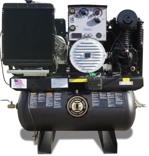 Industrial Gold CI26DEK30-GNWGJS 26 HP Diesel Engine Driven Air Compressor, Generator, Welder, Jump Starter Combo Questions & Answers