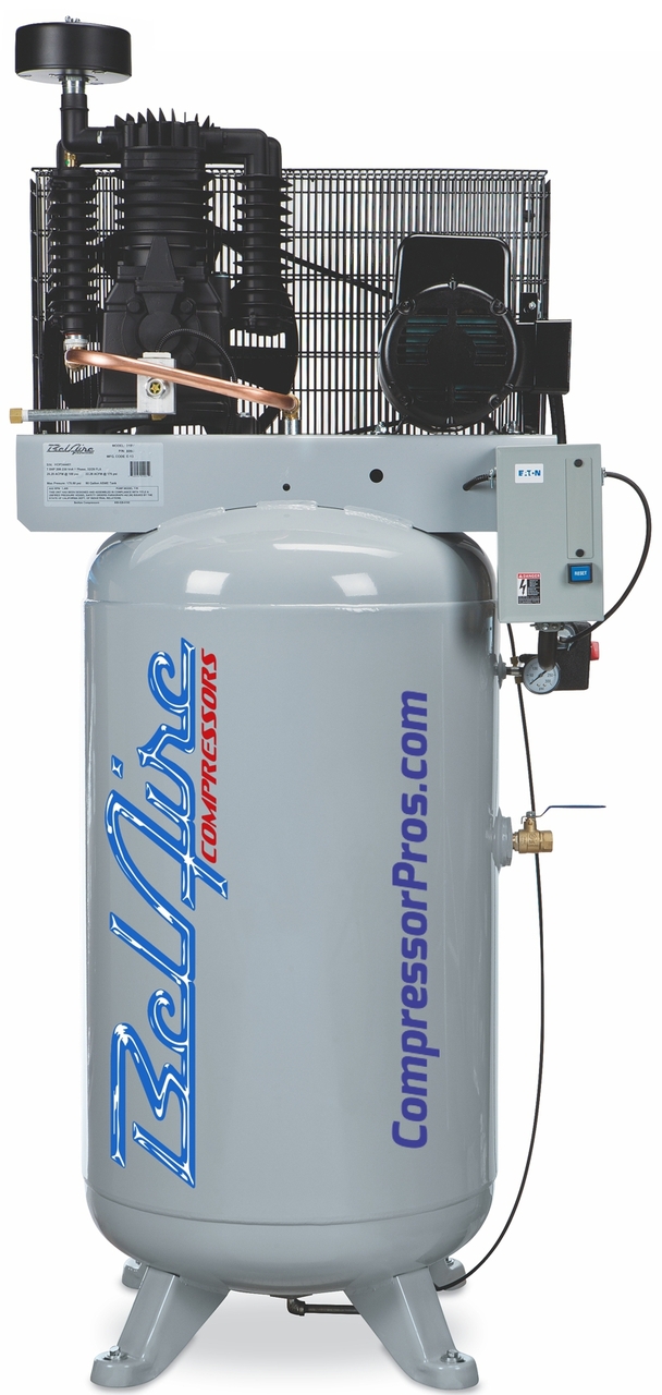 BelAire 318VLE 7.5 HP 208-230 Volt Single Phase Two Stage 80 Gallon Full Featured Air Compressor Questions & Answers