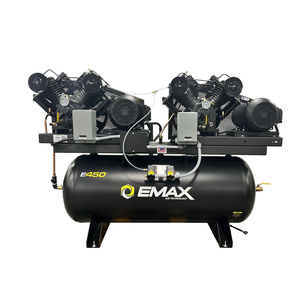 EMAX Silent Air ESP07D120V1 15 HP (2 x 7.5) 230 Volt Single Phase Silent Air Duplex Air Compressor Questions & Answers