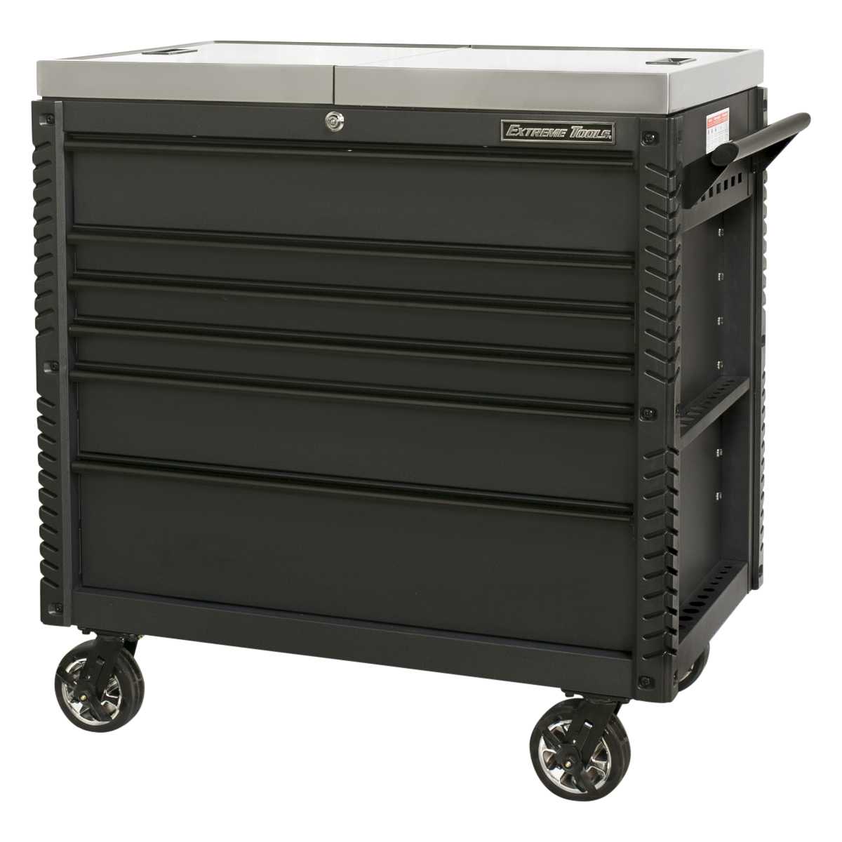 What security features are included with the tool cart?