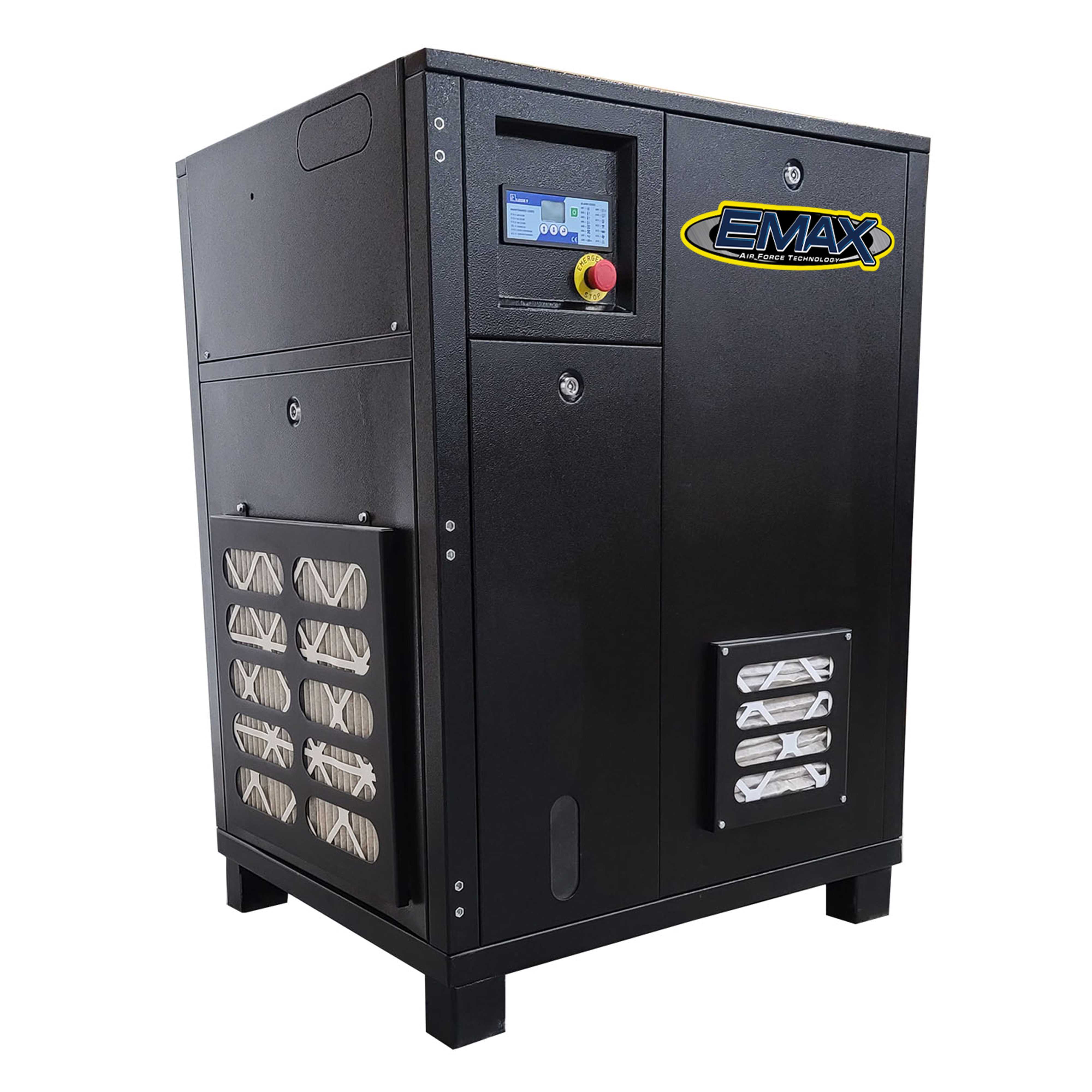 What kind of filters does the air compressor use?