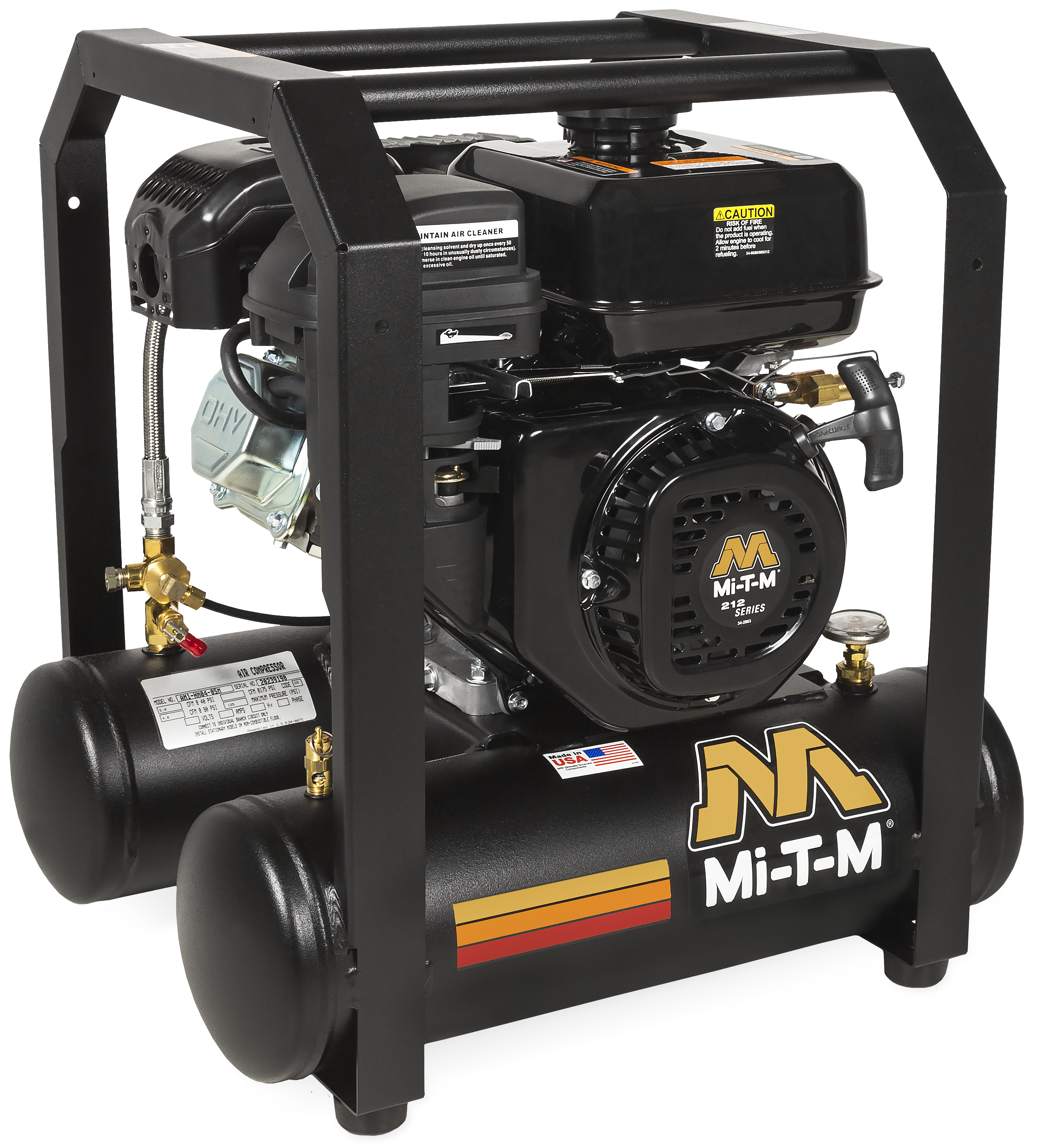 Mi-T-M AM1-HM04-05M 4 HP Gasoline Driven Single Stage Hand Carry Air Compressor Questions & Answers