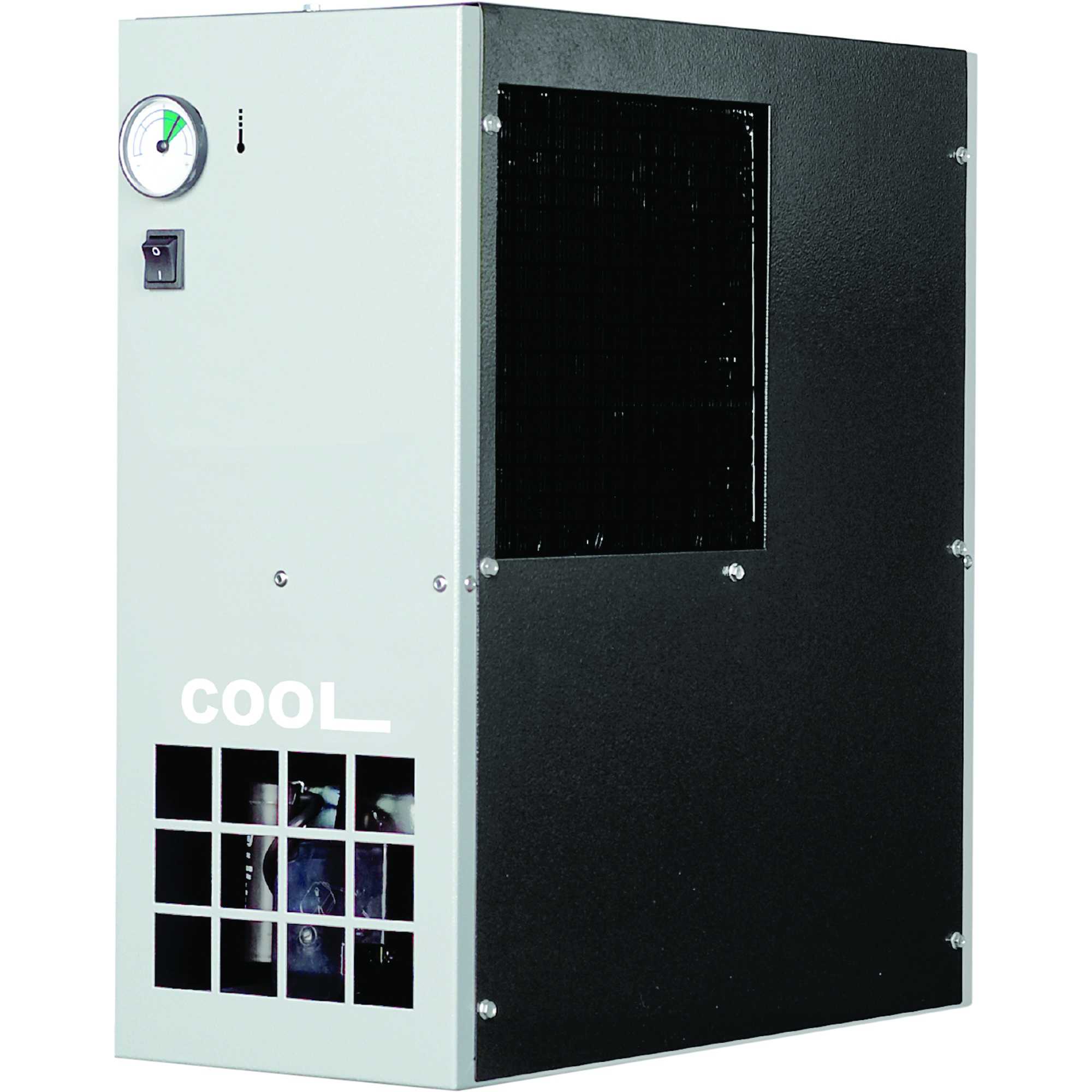 What type of drain does the air dryer have?