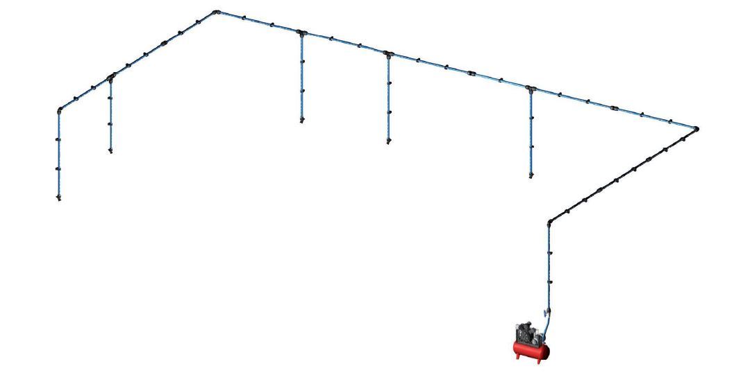 How many reducing tee fittings are included in the kit?