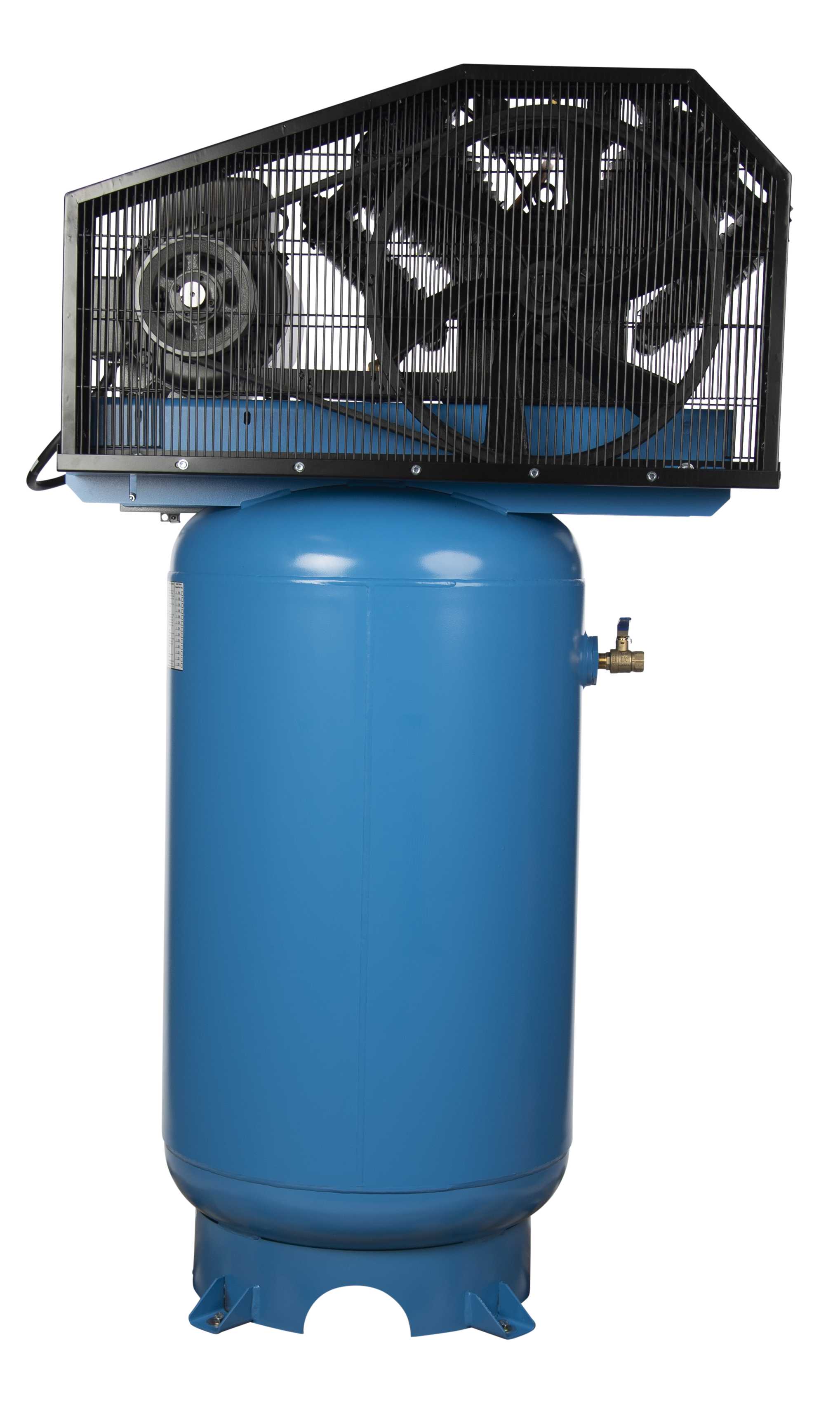 What type of belt guard does the air compressor have?