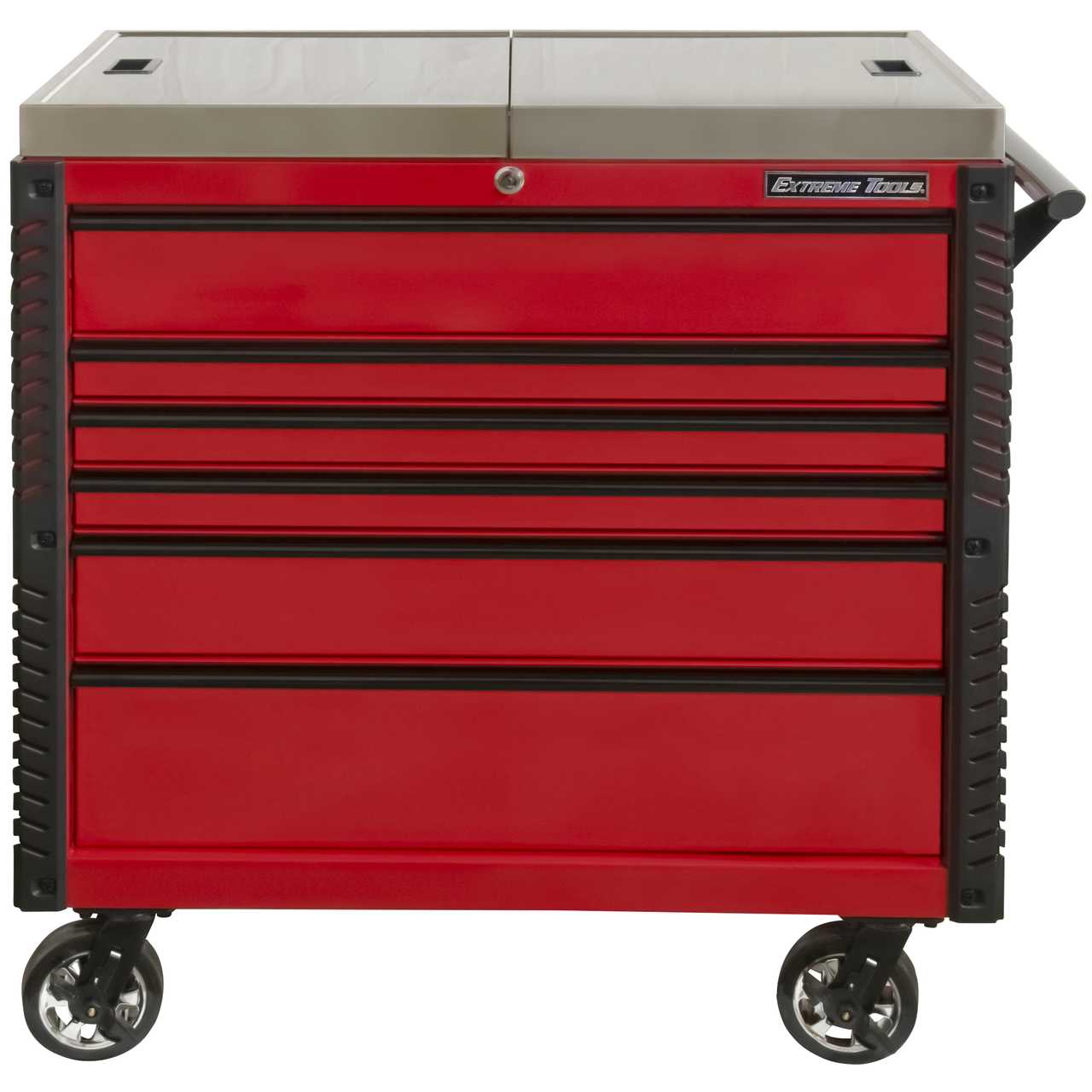 What type of lock is included with the tool cart?