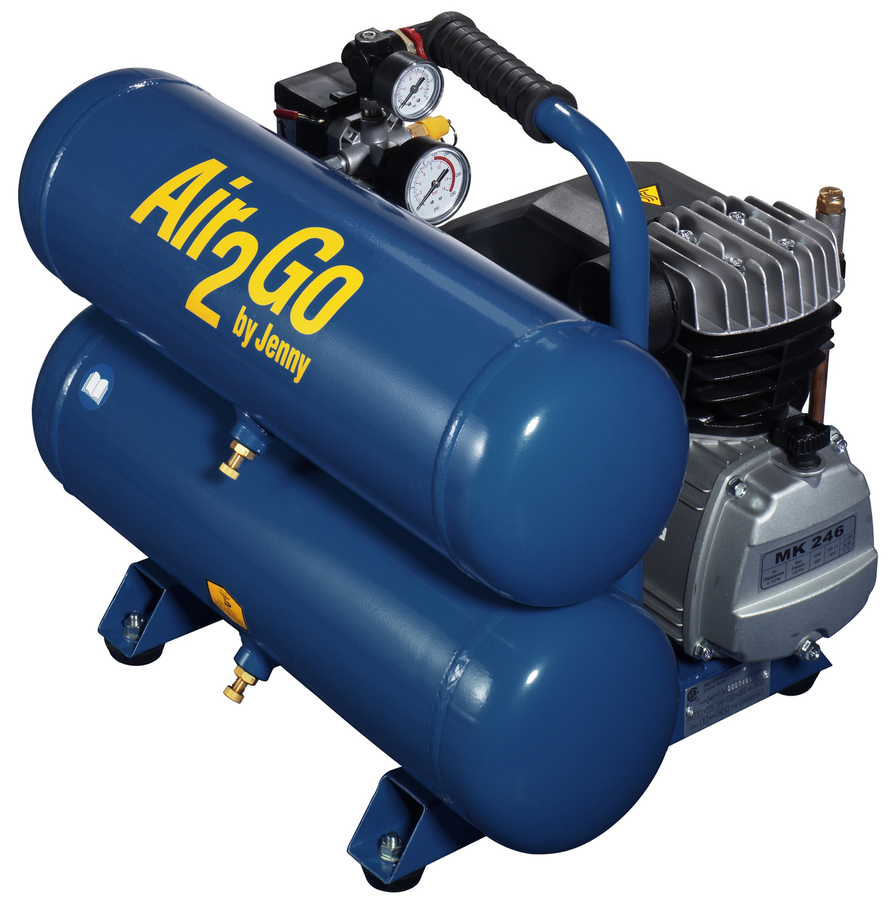 Jenny A2G246-HC4V 2 HP 115 Volt Single Stage Hand Carry Air Compressor Questions & Answers