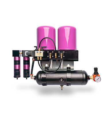 What type of prefiltration does the dryer include?