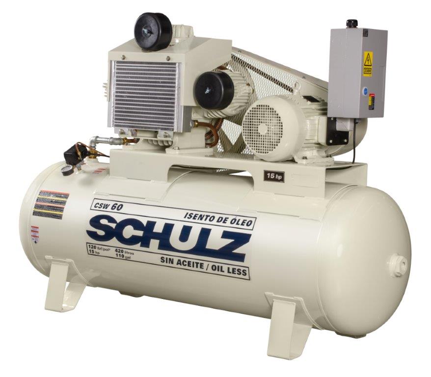 Schulz 15120HW60-3 15 HP Oil Free Air Compressor Questions & Answers