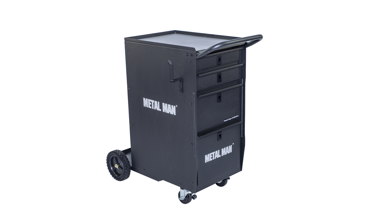 What are the overall dimensions of the welding cabinet?