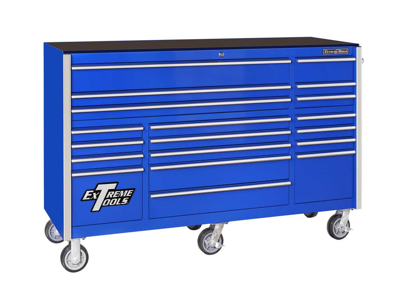What kind of casters does the roller cabinet have?