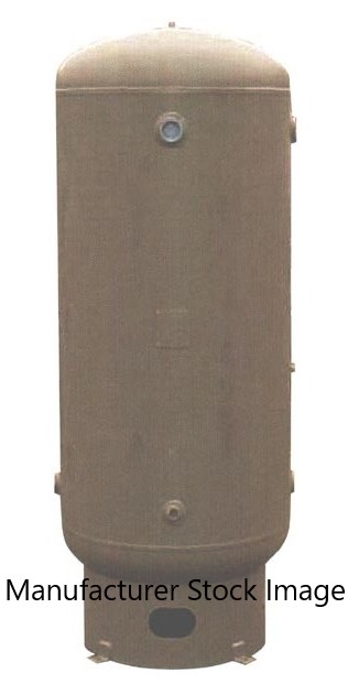 What is the orientation of the air receiver tank?