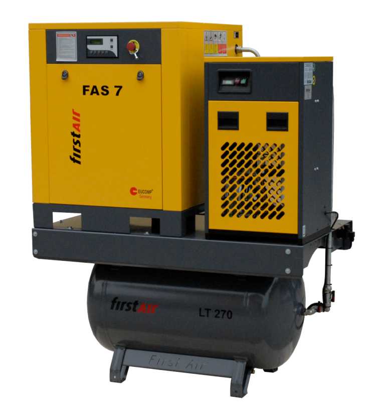 What energy efficiency class does the air compressor belong to?