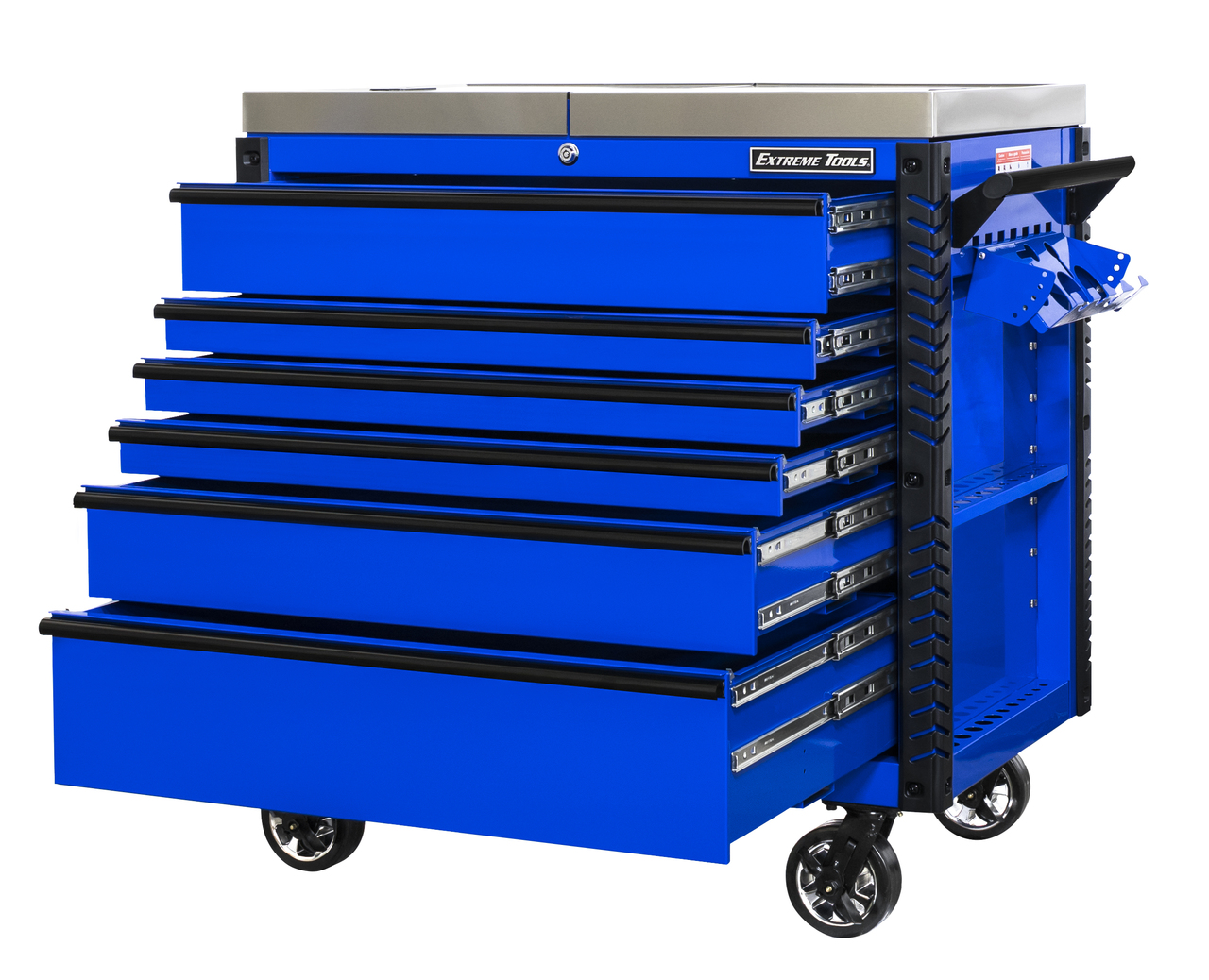 Are there any protective features on the tool cart?