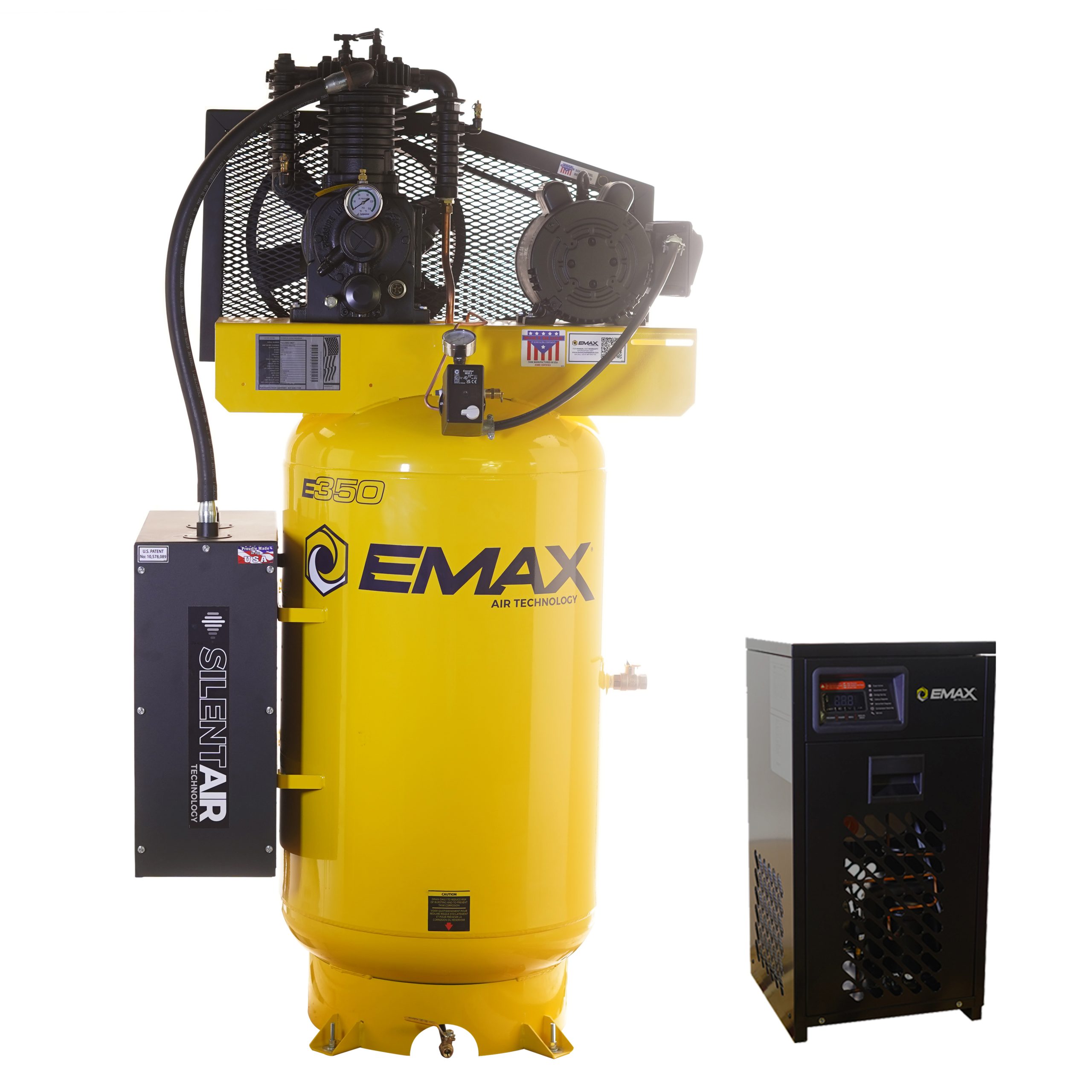 What additional equipment is included with the air compressor?