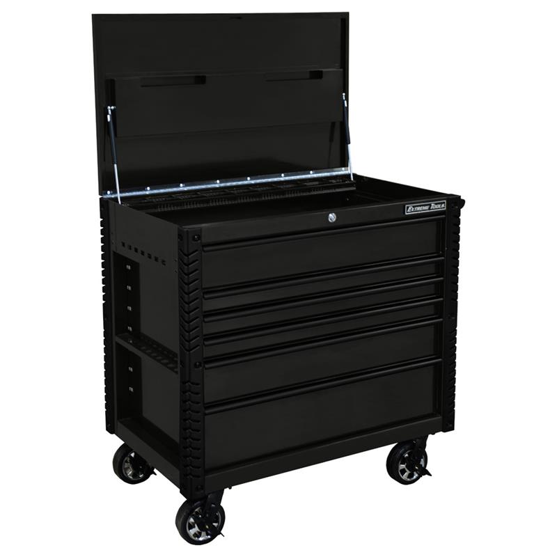 What is the unique feature of the drawer operation in the tool cart?