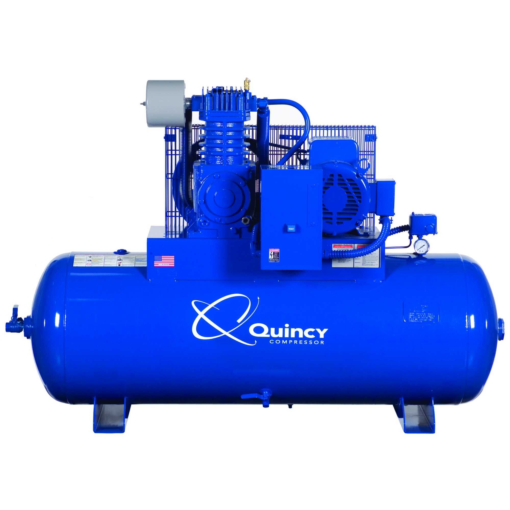 Quincy 4103DS12HCB23 10 HP PRO, 230 Volt Three Phase, Two Stage, 120 Gallon Horizontal Air Compressor Questions & Answers