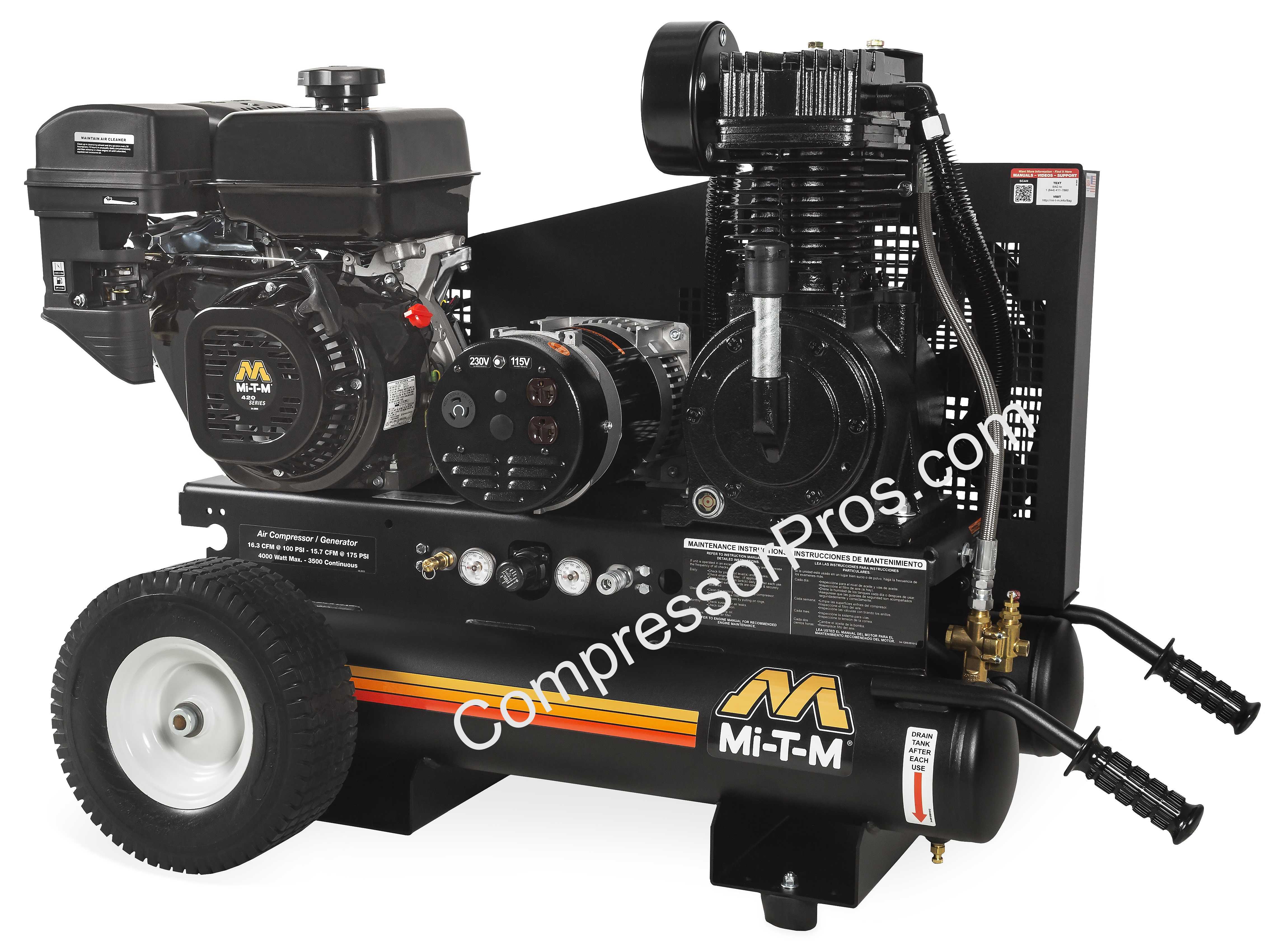 Mi-T-M AG2-PM14-08M1e 14 HP Air Compressor/Generator Combo Questions & Answers