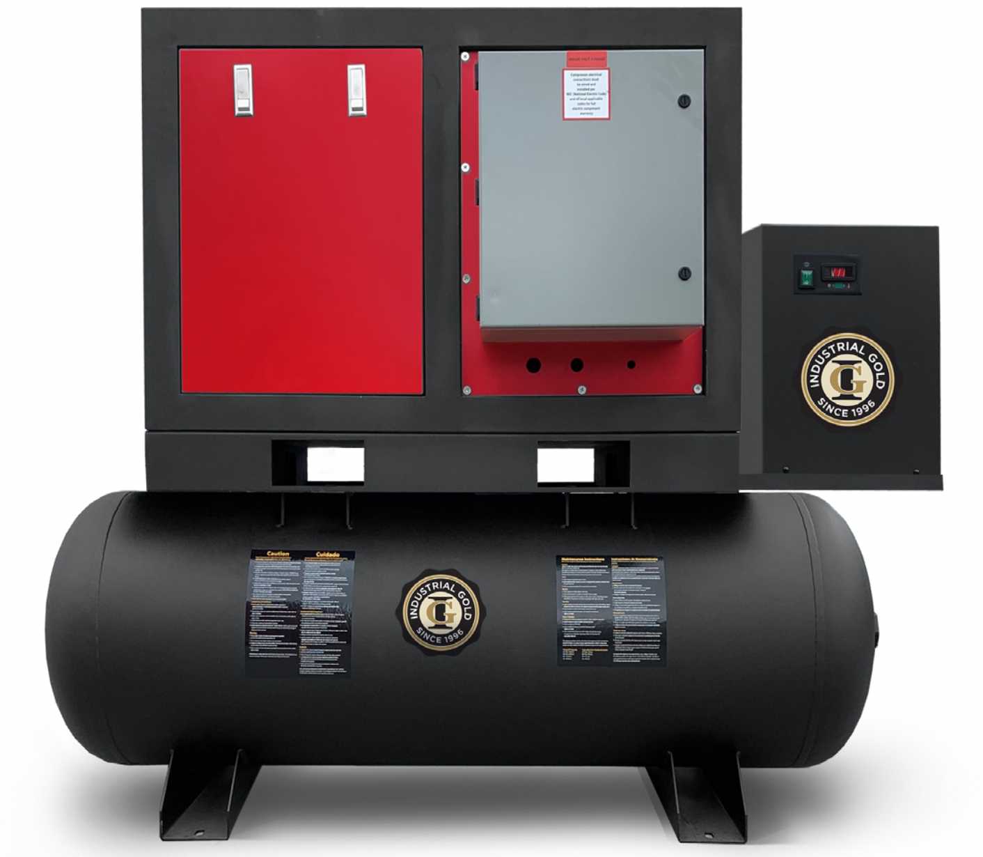Industrial Gold R53ENC3-CDR 5 HP 208/230 Three Phase Rotary Screw Air Compressor with Dryer Questions & Answers